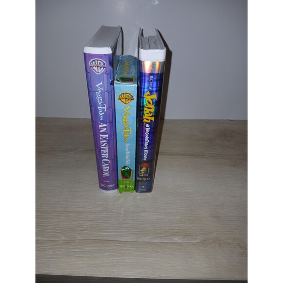 Lot Of 3 Veggie Tales VHS Tapes Jonah, Dave & The Giant Pickle & An Easter Carol - Picture 3 of 16